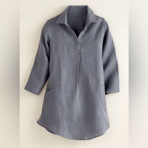 EUC Petalura - 100% Linen Swing Tunic- in Slate. Size XL